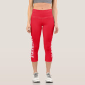 Personalisierter Name Capri Leggings (Vorderseite)