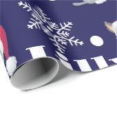 Personalisierter Name Cats Weihnachten Geschenkpapier (Rolleneckpunkt)