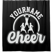 Personalisierter NAME Cheer Team Varsity Cheerlead Duschvorhang (Vorderseite)