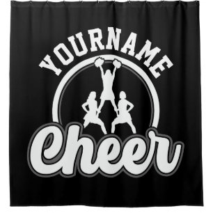 Personalisierter NAME Cheer Team Varsity Cheerlead Duschvorhang