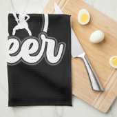 Personalisierter NAME Cheer Team Varsity Cheerlead Geschirrtuch (Viertel Falte)