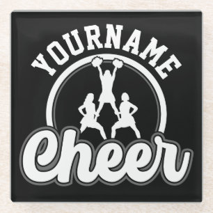 Personalisierter NAME Cheer Team Varsity Cheerlead Glasuntersetzer