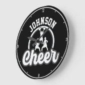 Personalisierter NAME Cheer Team Varsity Cheerlead Große Wanduhr (Winkel)