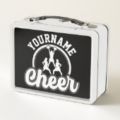 Personalisierter NAME Cheer Team Varsity Cheerlead Metall Brotdose (Rückseite)