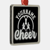 Personalisierter NAME Cheer Team Varsity Cheerlead Ornament Aus Metall (Rechts)
