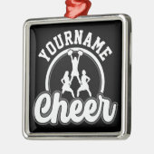 Personalisierter NAME Cheer Team Varsity Cheerlead Ornament Aus Metall (Links)