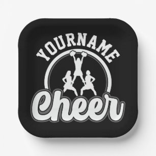 Personalisierter NAME Cheer Team Varsity Cheerlead Pappteller