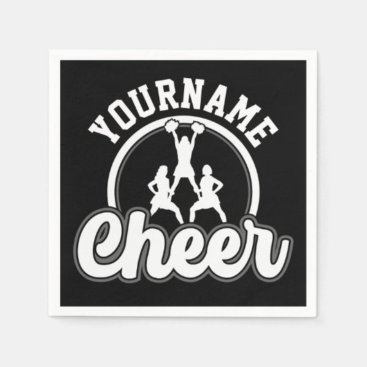 Personalisierter NAME Cheer Team Varsity Cheerlead Serviette (Vorderseite)