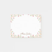Personalisierter Name Cherry Blossom 4x3 Post it N Post-it Klebezettel (Vorderseite)