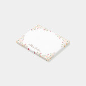 Personalisierter Name Cherry Blossom 4x3 Post it N Post-it Klebezettel (angewinkelt)