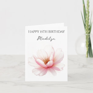 Personalisierter Name Cherry Blossom Geburtstag Karte
