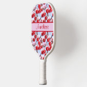 Personalisierter Name Cherry Blossom Pink Pickleball Schläger (Links)