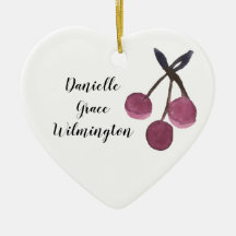Personalisierter Name Cherry Weihnachtsschmuck