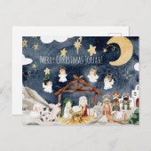 Personalisierter Name Christlich Kids Weihnachten Postkarte (Vorne/Hinten)