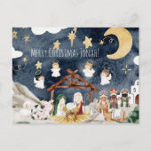 Personalisierter Name Christlich Kids Weihnachten Postkarte (Vorderseite)
