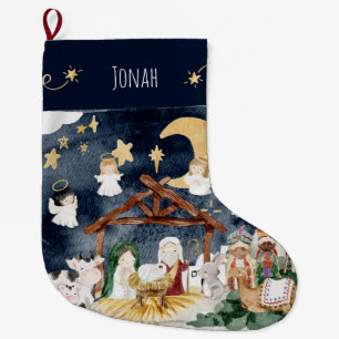 Personalisierter Name Christlich Weihnachtskinder Großer Weihnachtsstrumpf