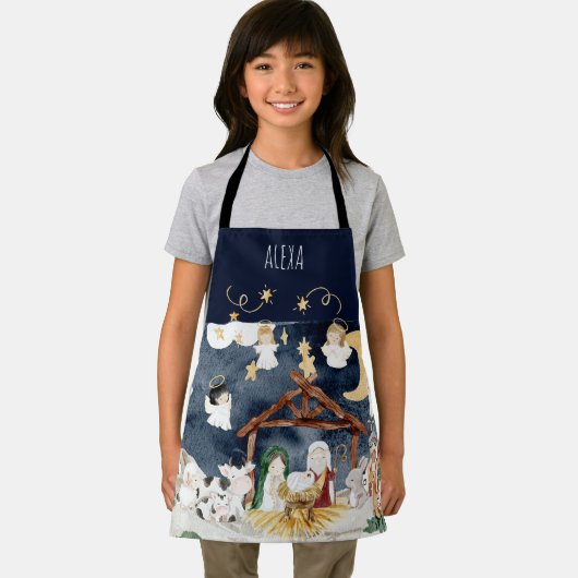Personalisierter Name Christlich Weihnachtskinder Schürze (Insitu)