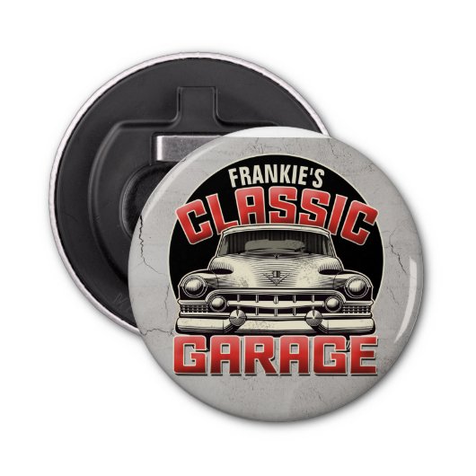 Personalisierter NAME Classic Autohaus Custom Shop Flaschenöffner (Vorderseite)