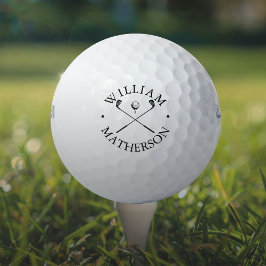 Personalisierter Name Classic Golf Clubs Golfball