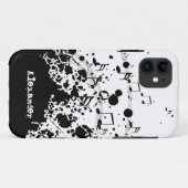personalisierter Name coole Musikexplosion Case-Mate iPhone Hülle (Rückseite (Horizontal))