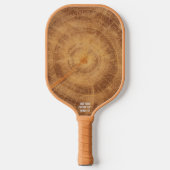 Personalisierter Name: cooler Holzbaumring Pickleball Schläger (Vorderseite)