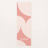 Personalisierter Name Creamy Pink Abstraktes Muste Yogamatte (Vorderseite)