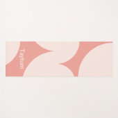 Personalisierter Name Creamy Pink Abstraktes Muste Yogamatte (Vorderseite (Horizontal))