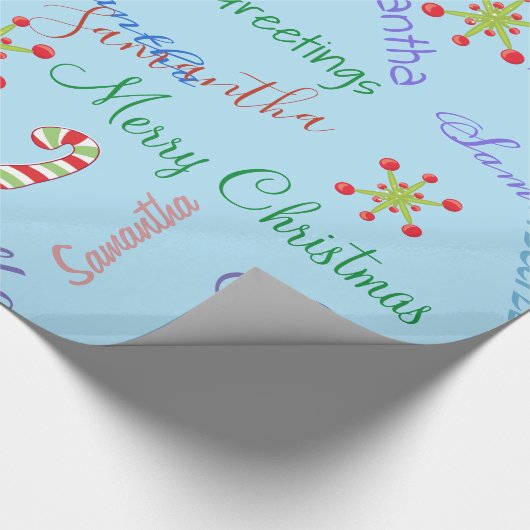 Personalisierter Name: Custom Christmas Wrapper Geschenkpapier (Ecke)