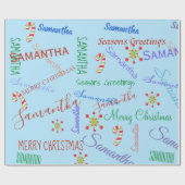 Personalisierter Name: Custom Christmas Wrapper Geschenkpapier (Flach)