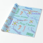 Personalisierter Name: Custom Christmas Wrapper Geschenkpapier<br><div class="desc">Dieses Design wurde durch digitale Kunst erstellt und kann personalisiert werden, indem Sie auf den Knopf Anpassen klicken und die Farbe ändern, einen Namen, Initialen oder Ihre Lieblingssprache hinzufügen. Kontaktieren Sie mich unter colorflowcreations@gmail.com , wenn Sie dieses Design für ein anderes Produkt haben möchten. Kaufen Sie meine originale abstrakte Acrylmalerei...</div>