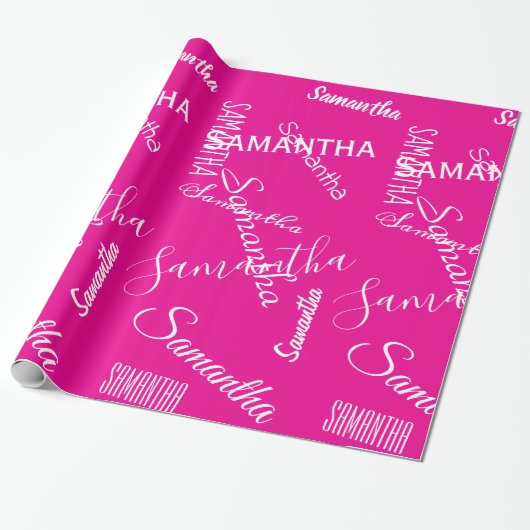 Personalisierter Name Custom Geschenkpapier (Ungerollt)