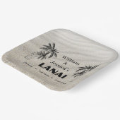 Personalisierter Name Custom Lanai Tropical Palm T Pappteller (Gewinkelt)