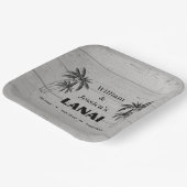 Personalisierter Name Custom Lanai Tropical Palm T Pappteller (Gewinkelt)