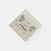 Personalisierter Name Custom Lanai Tropical Palm T Serviette (Ecke)