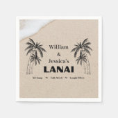 Personalisierter Name Custom Lanai Tropical Palm T Serviette (Vorderseite)