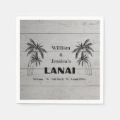 Personalisierter Name Custom Lanai Tropical Palm T Serviette (Vorderseite)