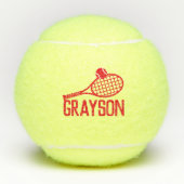 Personalisierter Name Custom Tennis Balls Red Tennisbälle (Vorderseite)