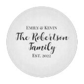 Personalisierter Name Cutting Board mit Jahr Schneidebrett (Vorderseite)