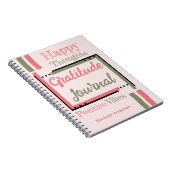 Personalisierter Name Dankbarkeit Zeitschrift grün Notizblock (Rechte Seite)