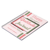 Personalisierter Name Dankbarkeit Zeitschrift grün Notizblock (Linke Seite)