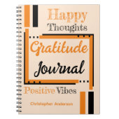 Personalisierter Name Dankeszeitung Orange Notizblock (Vorderseite)