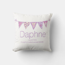 Personalisierter Name Daphne bunte lila Brauch
