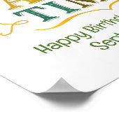 Personalisierter Name Datum Partys Uhrzeit Geburts Poster (Ecke)