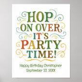 Personalisierter Name Datum Partys Uhrzeit Geburts Poster (Vorne)