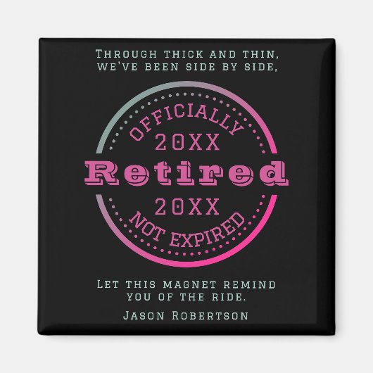 Personalisierter Name Datum Vermietung Gast Magnet (Vorne)