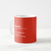 Personalisierter Name - Definition Kaffeetasse (Vorderseite Links)