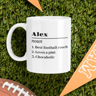 Personalisierter Name Definition Noul Football Coa Kaffeetasse