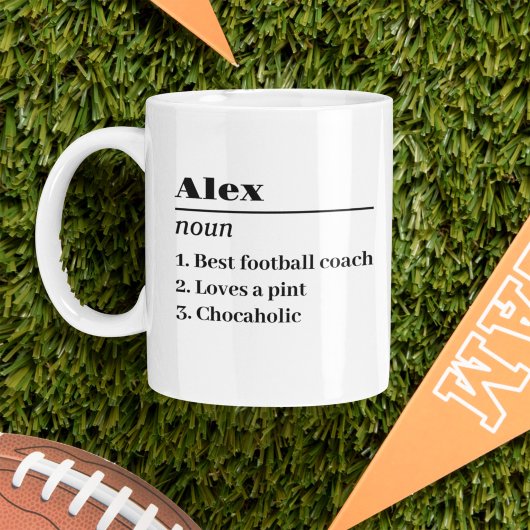 Personalisierter Name Definition Noul Football Coa Kaffeetasse