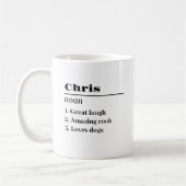 Personalisierter Name Definition Substantiv Vater  Kaffeetasse (Links)