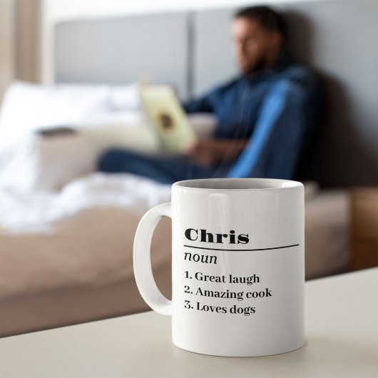 Personalisierter Name Definition Substantiv Vater  Kaffeetasse